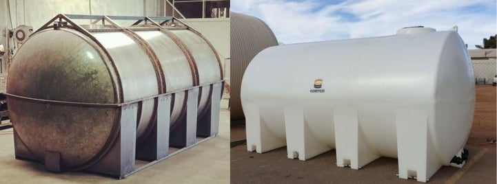 17,000-litre tank mould in progress and the new 17,000-litre cartage tank