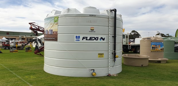 Coerco liquid fertiliser storage tank at the Wagin Woolorama 2020